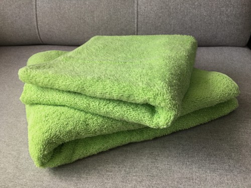 ręcznik łazienkowy zielony z haftem