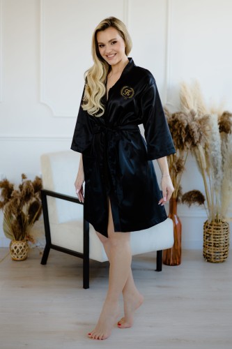 szlafrok satynowy damski