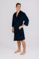 szlafrok męski do kolan welurowy z imieniem