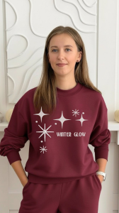 Bluza damska z Twoim napisem, personalizowana  z haftem gwiazd