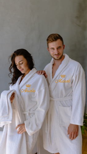 Zestaw szlafroków frotte Queen i King