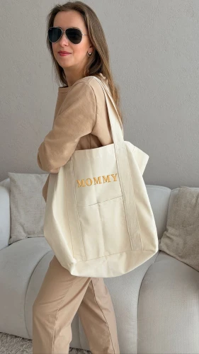 Bawełniana torba shopperka z Twoim napisem, personalizowanym haftem