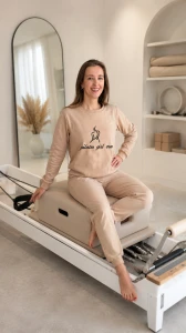 Bluza damska PILATES GIRL ERA z Twoim napisem, personalizowana haftem 