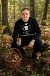 Bluza męska dresowa KRÓL GRZYBOBRANIA z Twoim haftowanym napisem