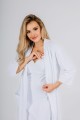 szlafrok damski biały z koronką koszula nocna z koronką