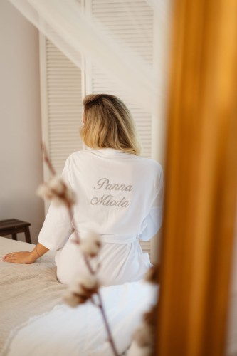 szlafrok damski biały Panna Młoda