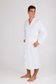 szlafrok męski welurowy biały długi
