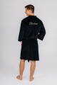 męski szlafrok welurowy z imieniem na plecach