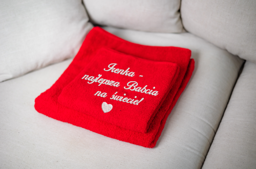 RĘCZNIK Z HAFTEM, PREZENT NA DZIEŃ BABCI